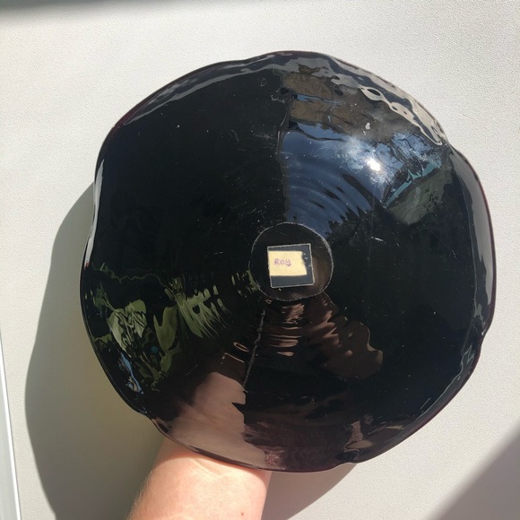 VINTAGE Murano Black Art Glass Tutti Frutti Bowl - Picture 10 of 13